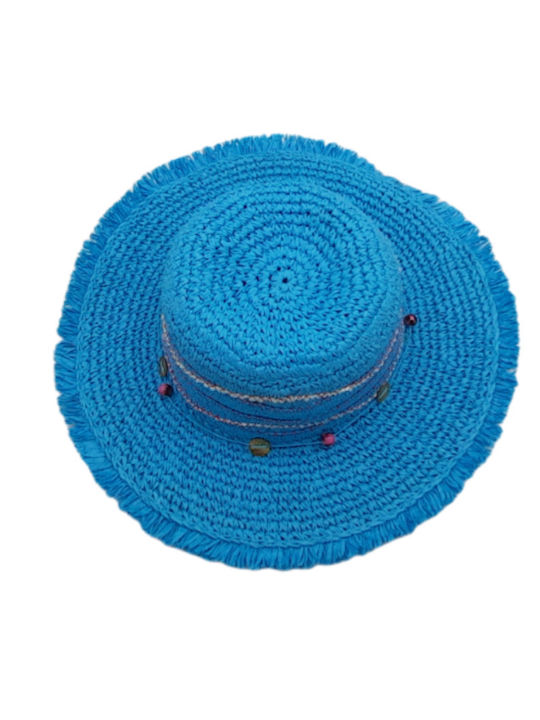 Brims and Trims Women's Wicker Hat Light Blue