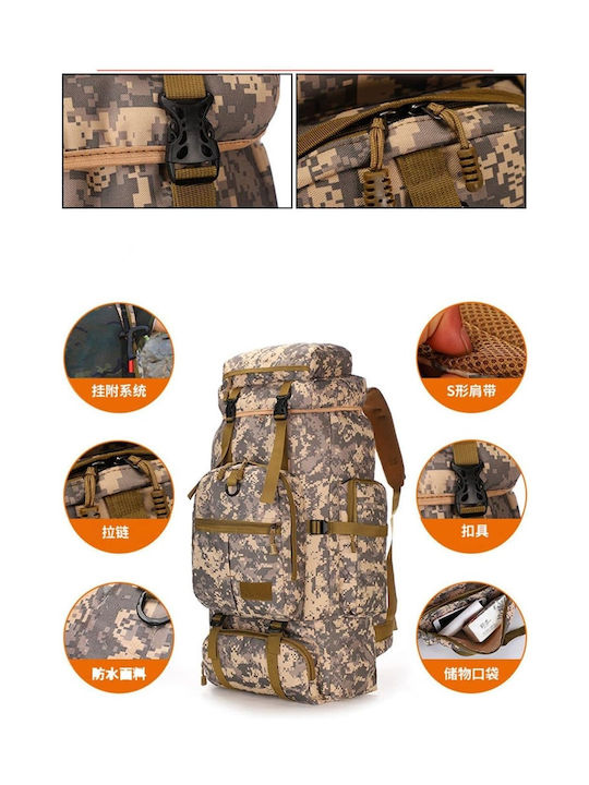 Mcan Mcan Bergsteigerrucksack 75lt Wasserdicht Braune Expedition