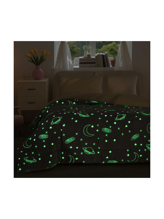Κουβέρτα Fleece Planets Φωσφορίζουσα Φωσφοριζέ 220x160εκ.