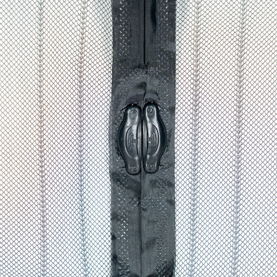 Bakaji Door Mosquito Net with Magnetic Clasp Made of Black Polyester 210x100cm