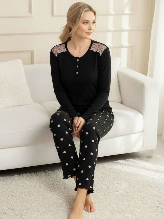 Cootaiya Winter Women's Pyjama Set Black