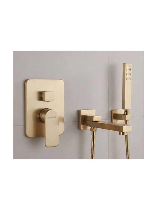 Naron Built-In Mixer Mouthpiece Telephone & Shower Head Set for Shower 3 Exits