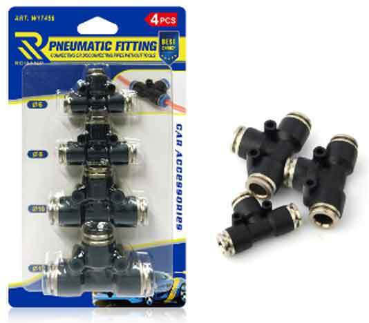 Rchang Air Network Connectors 4 Pieces T 6mm 8mm 10mm 12mm Pneumatic Fitting