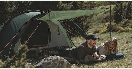 Easy Camp Σκηνή Camping Τούνελ Ορειβασίας Πράσινη με Διπλό Πανί 3 Εποχών για 4 Άτομα Αδιάβροχη 3000mm 405x235x120εκ.
