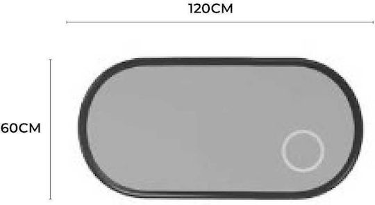 Imex Oval Badezimmerspiegel Led 120x60cm Blauer