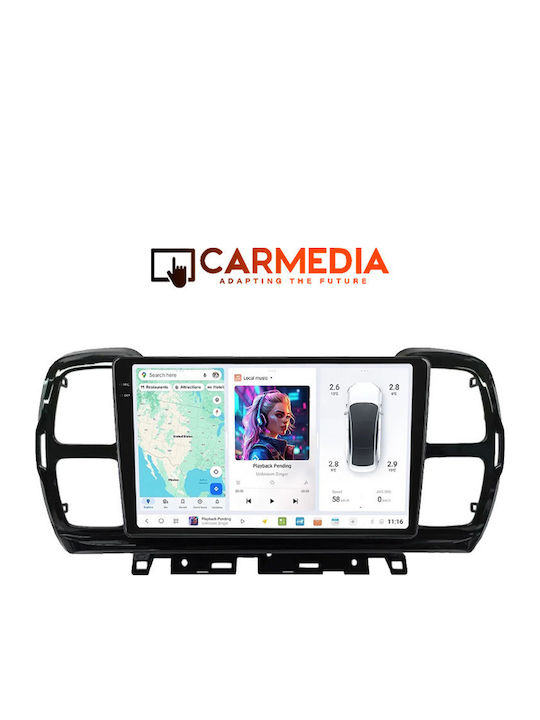 Carmedia Car Audio System for Citroen C5 Aircross 2017-2021 (Bluetooth/USB/AUX/WiFi/GPS/Apple-Carplay/Android-Auto) with Touch Screen 9.5"