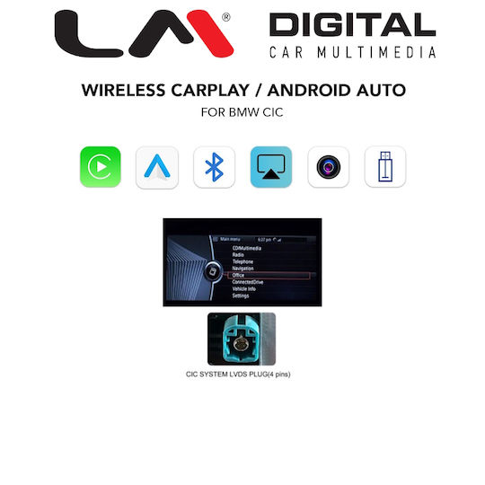 LM Digital Ηχοσύστημα Αυτοκινήτου για Mini Clubman / Cooper BMW Σειρά 1 / Σειρά 3 / Σειρά 5 / Σειρά 5 (F10) / F11 / Σειρά 7 / X1 (E84) / X3 (F25) / X5 (E70) / X6 (E71) / X6 / Z4 (Bluetooth/USB/WiFi/GPS/Apple-Carplay/Android-Auto)