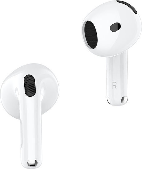 XO T7 Earbud Bluetooth Handsfree Ακουστικά με Θήκη Φόρτισης Λευκά