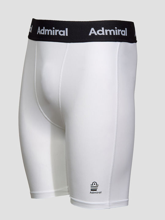 Admiral Ανδρικό Αθλητικό Κολάν Compression Κοντό Λευκό