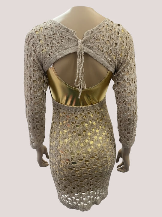 Modern Ocean Women's Maxi Beach Dress Gold Gold