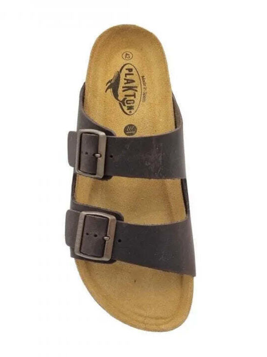 Barna Apure Leder Herrensandalen in Braun Farbe