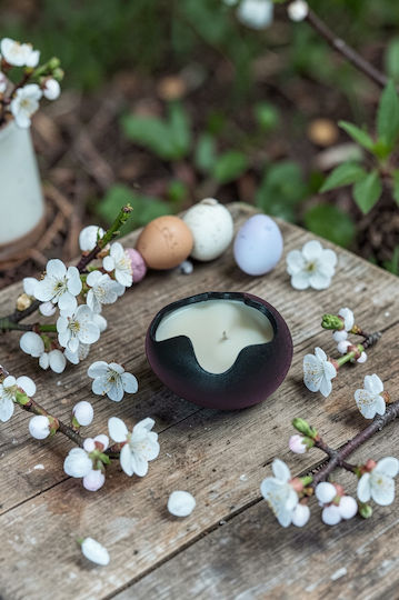 Coș Negru De Paște Lumânări Ou Ceramică