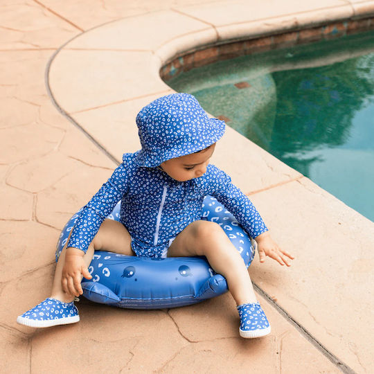 Swim Essentials Kids' Swim Ring Blue Leopard Diameter 55 Cm