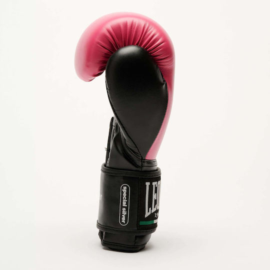 Leone 1947 Boxing Gloves Made of Synthetic Leather for Competition Pink