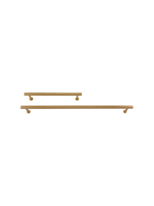 Viefe Mâner Pentru Mobilier Din Metal Brushed Brass 291mm (Centrele Găurilor 320mm) 0621320L291