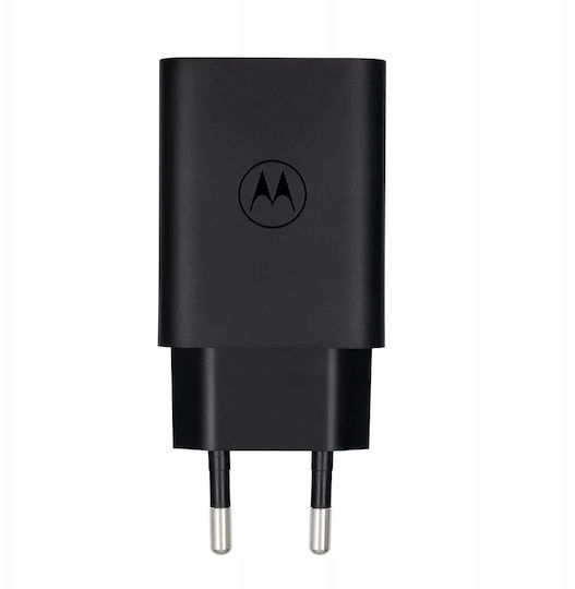 Motorola Charger Without Cable with USB-C Port 20W Blacks (MC202L Bulk)
