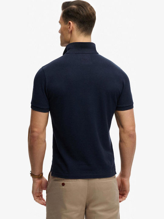 Polo Short Sleeve Navy Blue Blouse