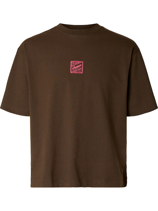 T-shirt Καφέ