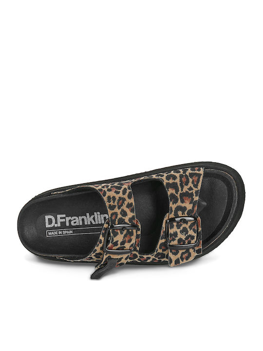 Vibe Biochampion Women's Flat Sandals Brown DFSH414003-Leop