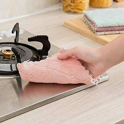 Set 10 Microfiber Cloths Zola Quick-drying 23 X 23 Cm Purple
