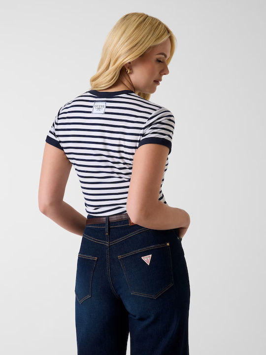Women's Striped T-shirt White Blue