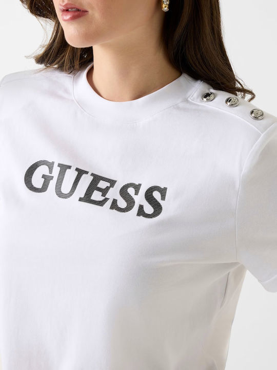 Guess Tricou Alb Damă
