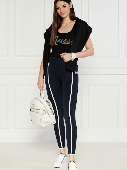 Damen Leggings Hohe Taille Marineblau