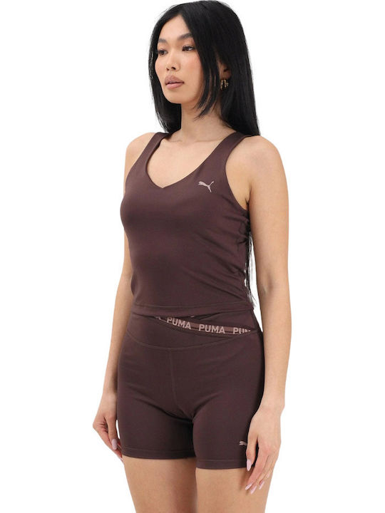 PUMA Women's Sports Sleeveless Top Fast Drying Brown