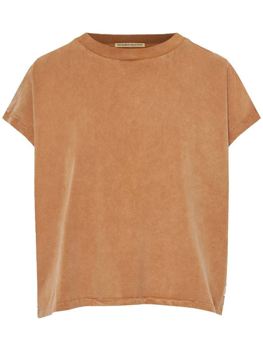 Funky Buddha Блуза Washed Тютюнев Кафяв