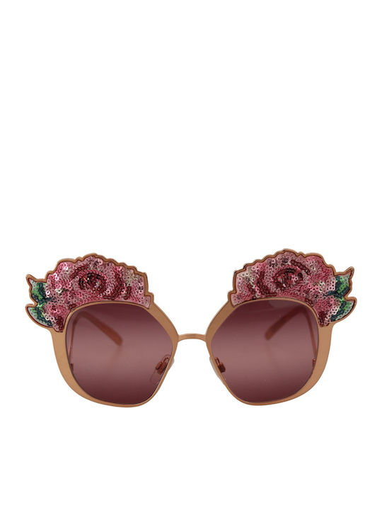 Dolce & Gabbana Слънчеви Очила Розови с Метална Рамка