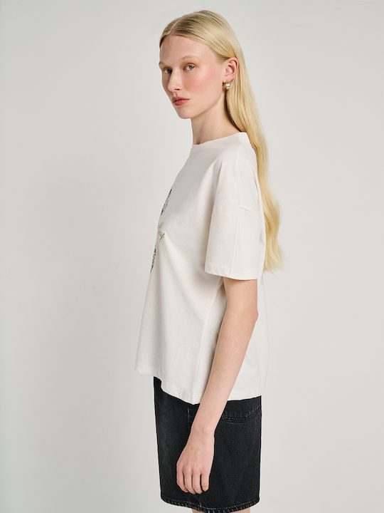 Women's Short Sleeve Blouse White 63-006.055.N0010