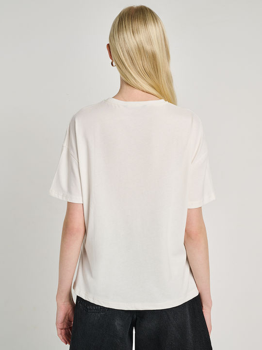 Women's Short Sleeve Blouse White 63-006.055.N0010