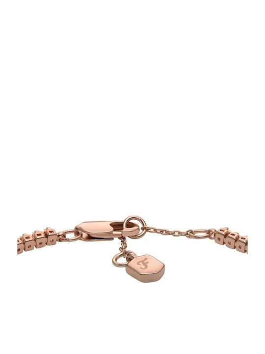 Fossil Brățară Pentru Femei Riviera Placată Cu Aur Cu Zircon 20cm