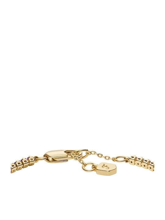 Fossil Women's Riviera Bracelet Gold Plated with Zircon 18cm