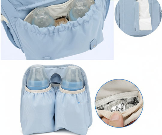 Zola Wickeltasche Rucksack Blau 40x30x15cm