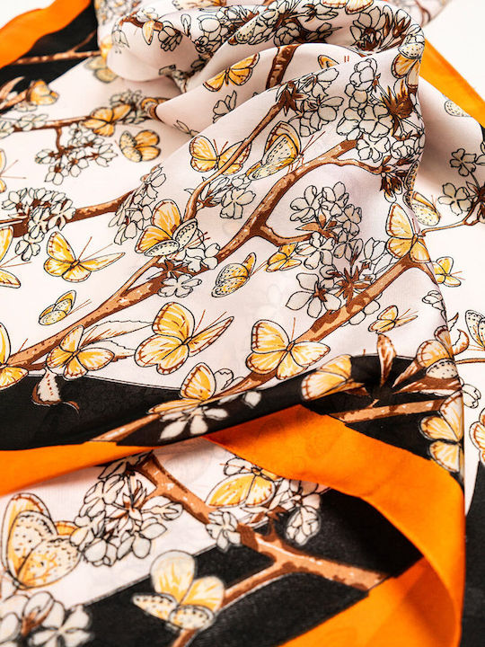 Hermosa Damen Seiden Schal Orange