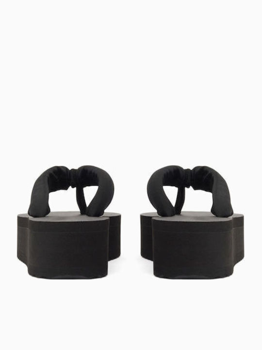 Women's Summer Platforms In Slipper Style Black
