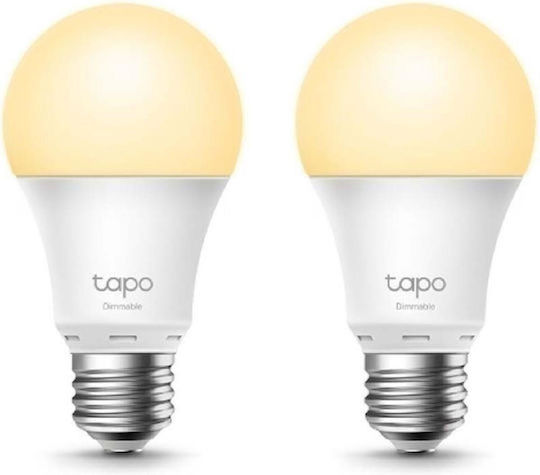 TP-LINK Smart Bulbs Tapo L510E v3.2 LED 8.7W for E27 Socket Warm White 806lm Dimmable 2 Pieces