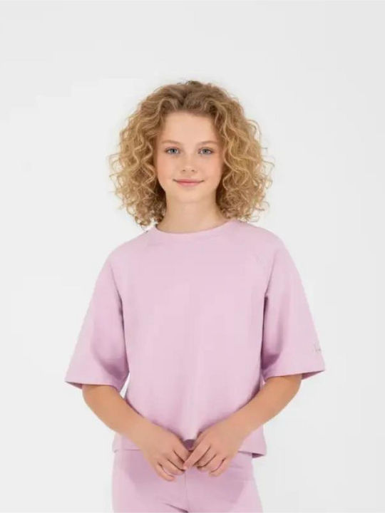 Joyce Kids Set with Leggings Summer 2 Pieces Lilac Athletic