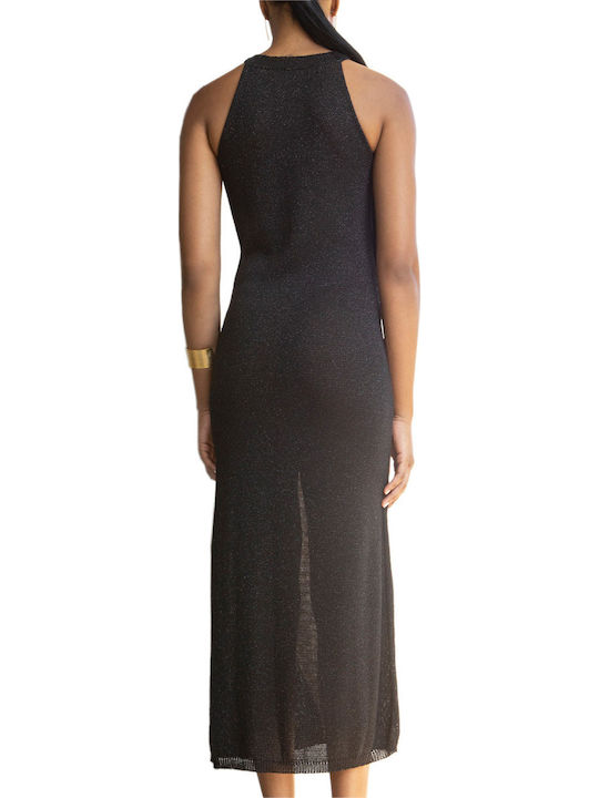 Maxi Φόρεμα για Γάμο / Βάπτιση Black-beige