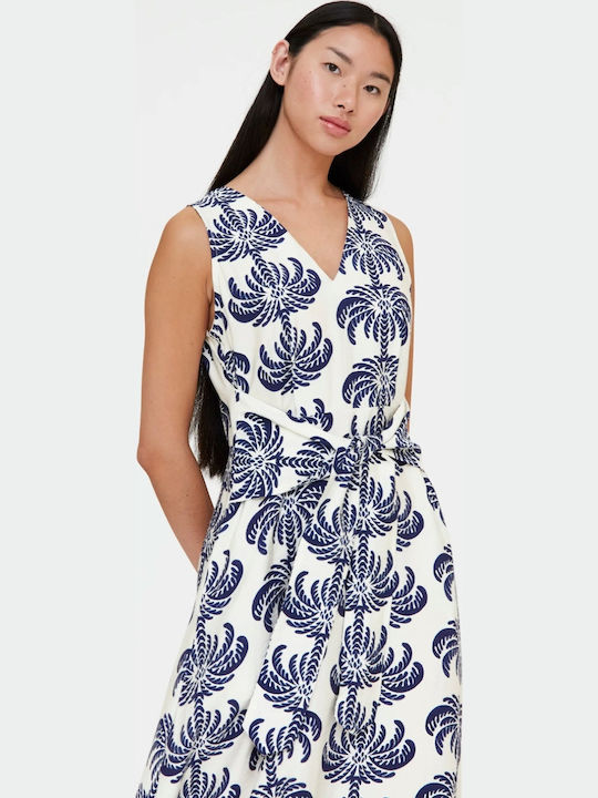 Summer Midi Dress Blue White