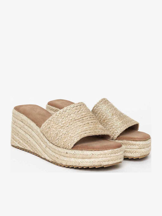 Sommer Damenplattformen Beige