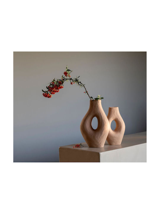 Andrea House Decorative Ceramic Orange Vase 18.5x9xH30cm