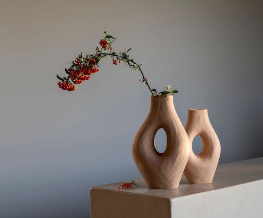 Andrea House Decorative Ceramic Orange Vase 18.5x9xH30cm