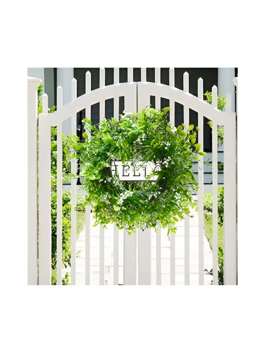 Artificial Decorative Flower Crown White Flowers 31cm Door & Wall
