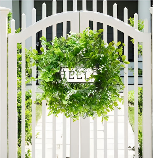 Coroană De Flori Decorativă Artificială Flori Albe 31cm Pentru Ușă Și Perete Coroană De Flori Decorativă Artificială Flori Albe 31cm Pentru Ușă Și Perete