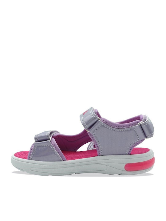 Kids' Sandals with Hoop & Loop Closure and Lights Purple