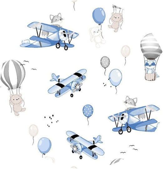 MimiNu Детска Възглавница За Сън Blue Plane 40x30см