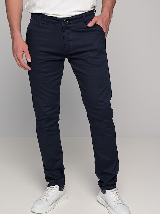 Summer Breeze Herrenhosen Chinos Elastisch Schlank Fit Blau