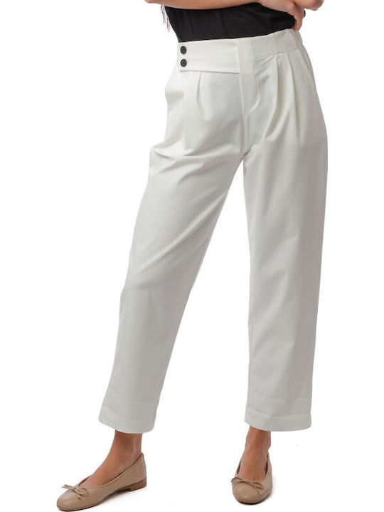 White Cotton Trousers